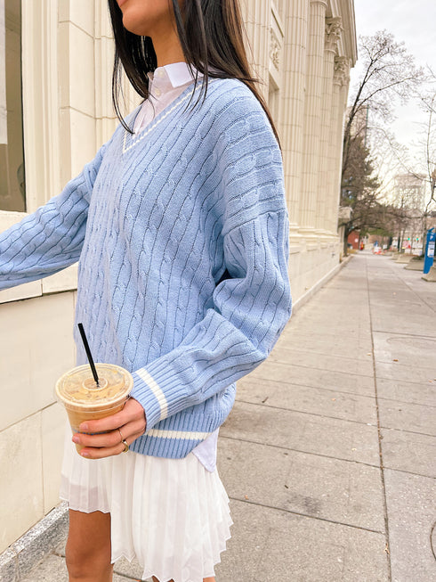 All Eyes On You Sweater// Chambray